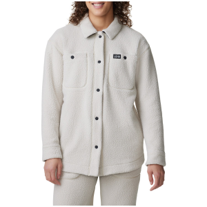 Women's Mountain Hardwear HiCamp(TM) Fleece Shacket 2025 Jacket in White size Large | Polyester