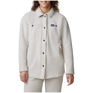 Women's Mountain Hardwear HiCamp(TM) Fleece Shacket 2025 Jacket in White size Medium | Polyester