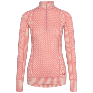 Women's Kari Traa Smekker Half-Zip Top 2025 in Pink size X-Large | Wool/Micron