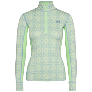 Women's Kari Traa Rose Half Zip Top 2025 in Green size 2X-Large | Wool/Micron