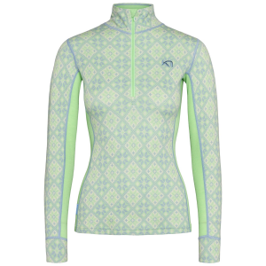 Women's Kari Traa Rose Half Zip Top 2025 in Green size Large | Wool/Micron