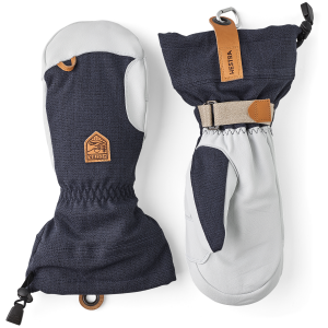 Hestra Army Leather Patrol Gauntlet Mittens 2026 in Blue size 11 | Leather/Elastane/Polyester