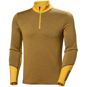 Helly Hansen Lifa Midweight 1/2 Zip Base Layer Top 2025 in Gold size Medium | Wool