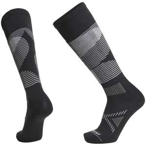 Le Bent Shred Targeted Cushion Snow Socks 2026 in Black size Large | Wool/Bamboo