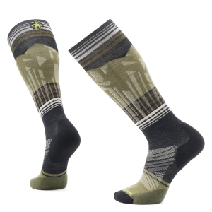 Smartwool Targeted Cushion Summit Shot OTC Socks 2026 in Black size Medium | Nylon/Wool/Elastane