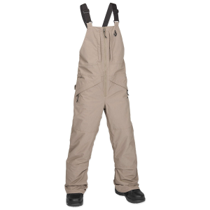 Kid's Volcom Barkley Insulated Bibs 2025 in Brown size Small