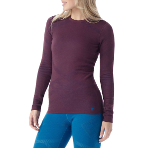 Women's Smartwool Intraknit Thermal Base Layer Crew Top 2025 in Purple size Medium | Wool/Elastane/Polyester