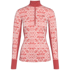 Women's Kari Traa Else Half-Zip Top 2025 in Pink size Small | Wool/Micron
