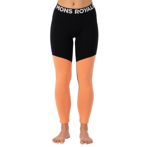 Women's Mons Royale Cascade Flex 200 Leggings 2025 in Orange size Small | Nylon/Wool/Elastane