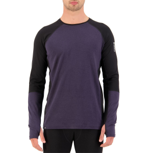 Mons Royale Olympus Long Sleeve Top Men's 2025 in Black size Small | Wool/Elastane