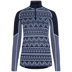 Women's Kari Traa Malia Half-Zip Top 2026 in Blue size Medium | Wool