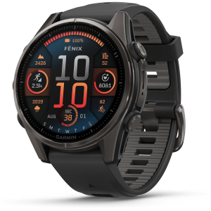 Garmin fenix 8 Sapphire AMOLED Smartwatch 2025 in Black size 51mm