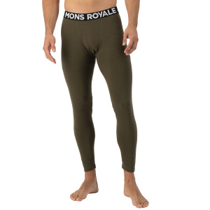 Mons Royale Cascade Flex 200 Leggings Men's 2026 in Green size 2X-Large | Nylon/Wool/Elastane