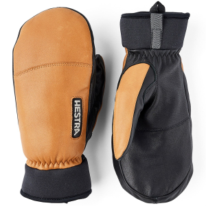 Hestra Army Leather Wool Terry Mittens 2026 in Khaki size 8 | Wool/Leather/Neoprene