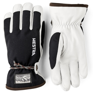 Kid's Hestra Wakayama Jr Gloves 2026 in Black size 5 | Leather/Polyester