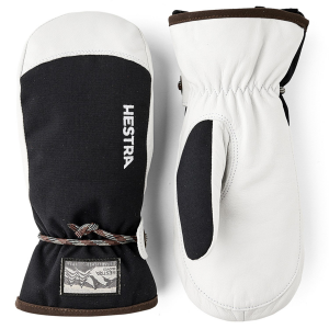 Kid's Hestra Wakayama Jr. Mittens 2026 in Black | Leather/Polyester
