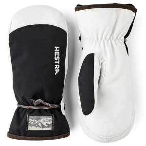Kid's Hestra Wakayama Jr. Mittens 2026 in Black size 3 | Leather/Polyester