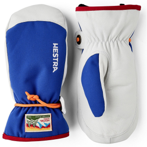 Kid's Hestra Wakayama Jr. Mittens 2026 in Blue size 7 | Leather/Polyester