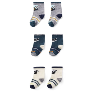 Kid's Smartwool Trio Socks Toddlers' 2025 in Blue size 3T | Nylon/Wool/Elastane