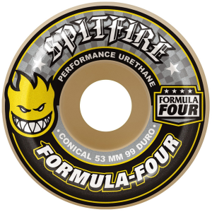 Spitfire Formual Four 99d Conical Shape Skateboard Wheels 2025 in White size 54