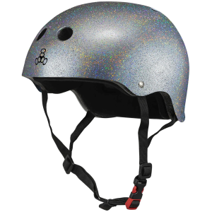 Triple 8 The Certfied Sweatsaver Skateboard Helmet 2026 in Silver size X-Small/Small