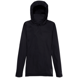 Women's Burton Midweight X Long-Neck Hoodie 2025 in Black size X-Small | Spandex/Polyester