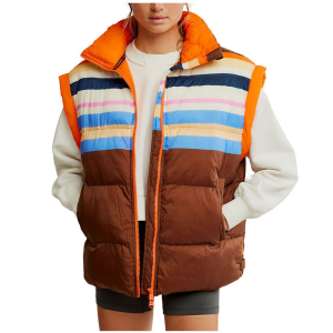 Women's Free People Printed In A Bubble Vest 2024 Red size X-Small
