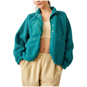 Women's Free People Hit The Slopes Jacket 2024 Green size Medium | Nylon/Polyester
