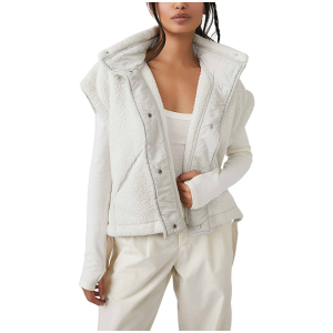 Women's Free People Scout It Out Fleece Vest 2024 White size Medium | Nylon/Polyester