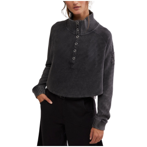 Women's Free People So Fly Henley Layer Coddy Top 2024 in Black size X-Small | Cotton