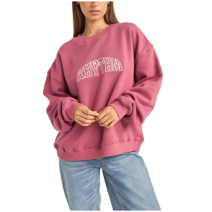 Women's Rhythm College Crew Neck Fleece 2025 in Pink size X-Small | Cotton