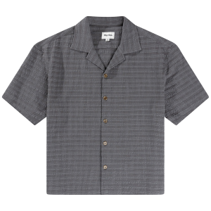 Rhythm Relaxed Texture Short-Sleeve Shirt Men's 2025 in Gray size Medium | Cotton/Plastic