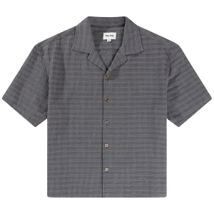 Rhythm Relaxed Texture Short-Sleeve Shirt Men's 2025 in Gray size Large | Cotton/Plastic