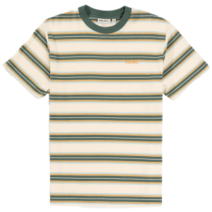 Rhythm Everyday Stripe Short-Sleeve T-Shirt Men's 2025 in Green size Medium | Cotton