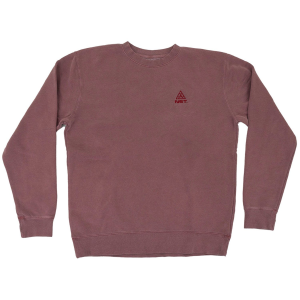evo x NST Embroide Pigment Dyed Crew Neck Sweatshirt Unisex 2024 in Red size Large | Cotton/Polyester