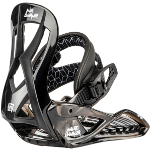 Kid's Nitro Micro Charger Snowboard BindingsKids 2025 in Black size X-Small