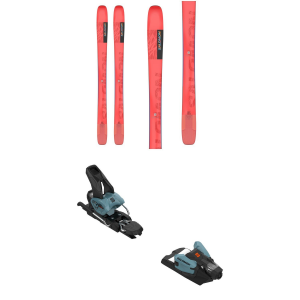 Women's Salomon QST Stella 106 Skis 2025 - 173 Package (173 cm) + 100 Adult Alpine Bindings in Orange size 173/100