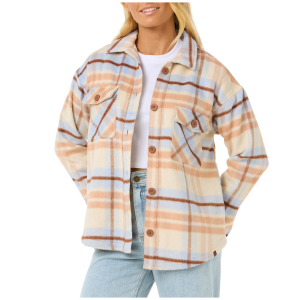Women's Rip Curl The Search Shirt 2025 in Orange size Large | Acrylic/Wool/Viscose