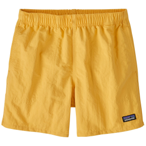 Kid's Patagonia Baggies 5in Lined Shorts 2025 in Yellow size X-Large | Nylon/Polyester/Plastic