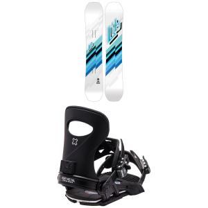 Women's Lib Tech Ryme C3 Snowboard 2024 - 141 Package (141 cm) + L Womens in Black size 141/L | Nylon/Aluminum