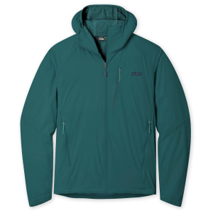 Stio Dawner Hooded Jacket Men's 2026 in Green size Small | Nylon/Spandex