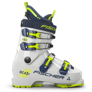 Kid's Fischer RC4 60 Jr Ski BootsKids' 2025 /Rubber in Gray size 27.5 | Aluminum/Rubber