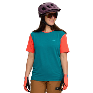 Women's evo Lookout Short-Sleeve Bike Jersey 2025 in Blue size X-Small | Spandex/Polyester