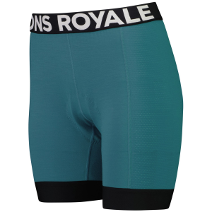 Women's Mons Royale Epic Bike Liner Shorts 2025 in Green size Large | Nylon/Wool/Elastane