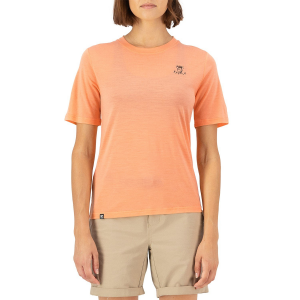 Women's MONS ROYALE Icon T-Shirt 2025 in Orange size Large | Nylon/Wool/Elastane