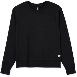 Women's Vuori Long-Sleeve Halo Crew 2025 Heather in Black size Small | Elastane/Polyester