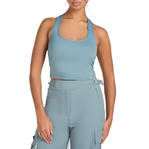 Women's Seniq Off-Grid Halter Top 2025 in Blue size Medium | Nylon/Spandex