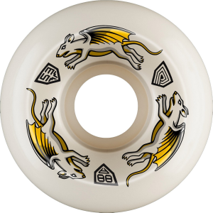 Powell Peralta Dragon Formula Nano Rat V6 88a Skateboard Wheels 2026 in White size 53