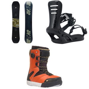 K2 Afterblack Snowboard 2025 - 151 Package (151 cm) + L Mens size 151/L | Nylon/Neoprene/Bamboo