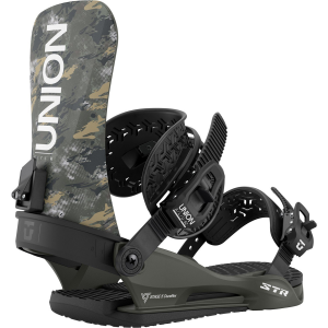Union STR Snowboard Bindings 2026 in Green size Medium | Aluminum